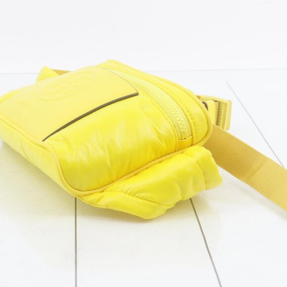 💛 Tory Burch Yellow Quilted Nylon Belt Bag / Fanny Pack - Gently Used - Picture 8 of 10